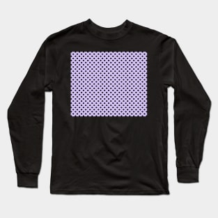 Lilac and Black Polka Dot Pattern Long Sleeve T-Shirt